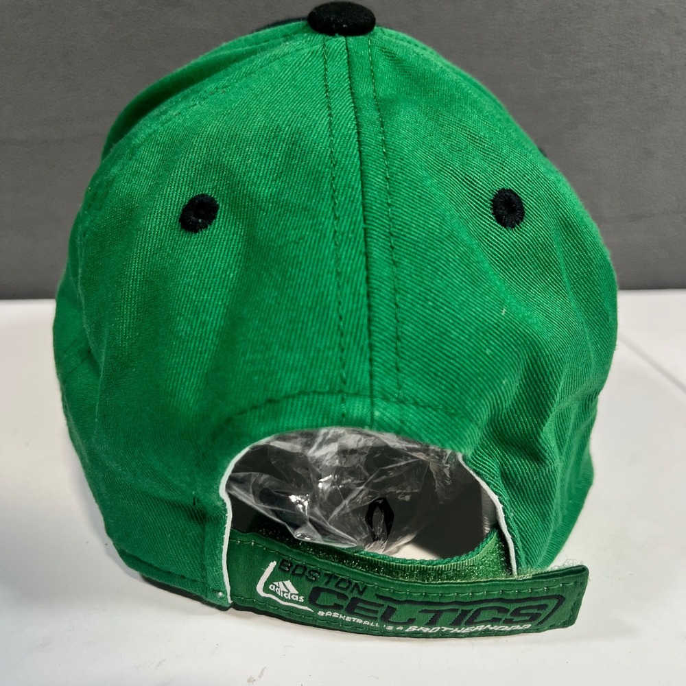 Adidas Boston Celtics NBA Basketball Hat Green Black Adjustable Strapback Cap - Picture 4 of 9